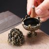 Quemador de Incienso Miniatura de Aleación de Cobre Tibetano Tibetan Copper Alloy Mini Mountain Incense Burner