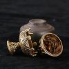 Quemador de Incienso Miniatura de Aleación de Cobre Tibetano Tibetan Copper Alloy Mini Mountain Incense Burner