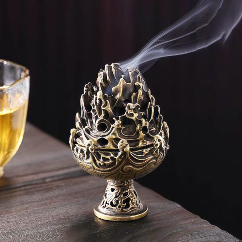 مبخرة جبلية صغيرة من سبيكة النحاس التبتية مبخرة جبلية صغيرة من سبيكة النحاس التبتية
