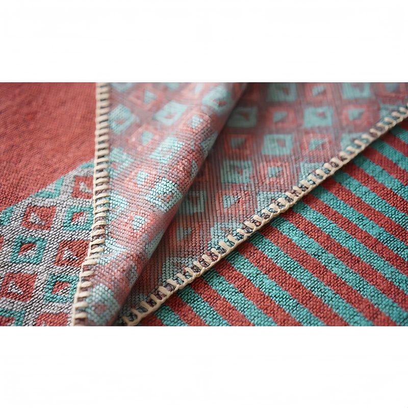 Chal de Rayas con Patrón de Diamante Tibetano Tibetan Diamond Pattern Striped Shawl