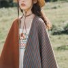 Chal de Rayas con Patrón de Diamante Tibetano Tibetan Diamond Pattern Striped Shawl