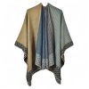 Chal de Rayas con Patrón de Diamante Tibetano Tibetan Diamond Pattern Striped Shawl