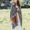 Chal de Rayas con Patrón de Diamante Tibetano Tibetan Diamond Pattern Striped Shawl