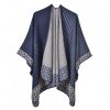 Chal de Rayas con Patrón de Diamante Tibetano Tibetan Diamond Pattern Striped Shawl