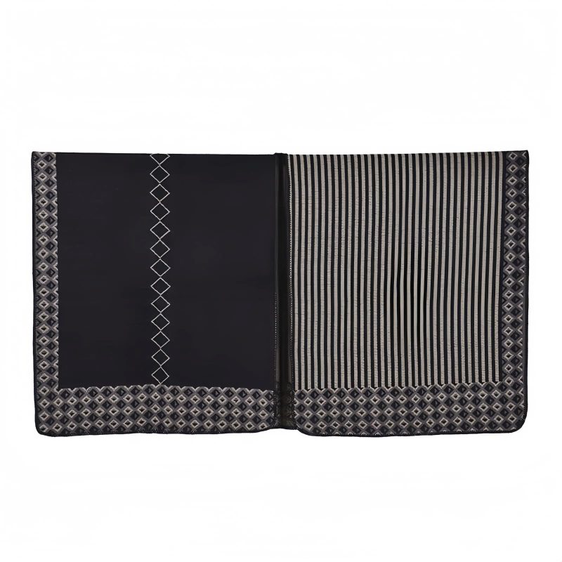 Chal de Rayas con Patrón de Diamante Tibetano Tibetan Diamond Pattern Striped Shawl