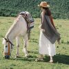 Chal de Rayas con Patrón de Diamante Tibetano Tibetan Diamond Pattern Striped Shawl