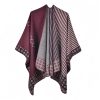 Chal de Rayas con Patrón de Diamante Tibetano Tibetan Diamond Pattern Striped Shawl