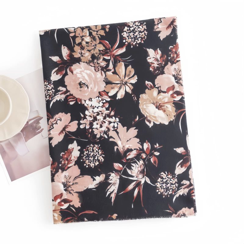 Tibeter Schal mit Blumenmuster Tibetan Floral Print Shawl