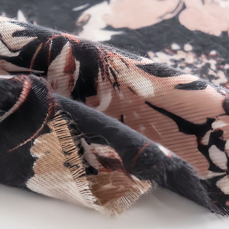 Tibeter Schal mit Blumenmuster Tibetan Floral Print Shawl