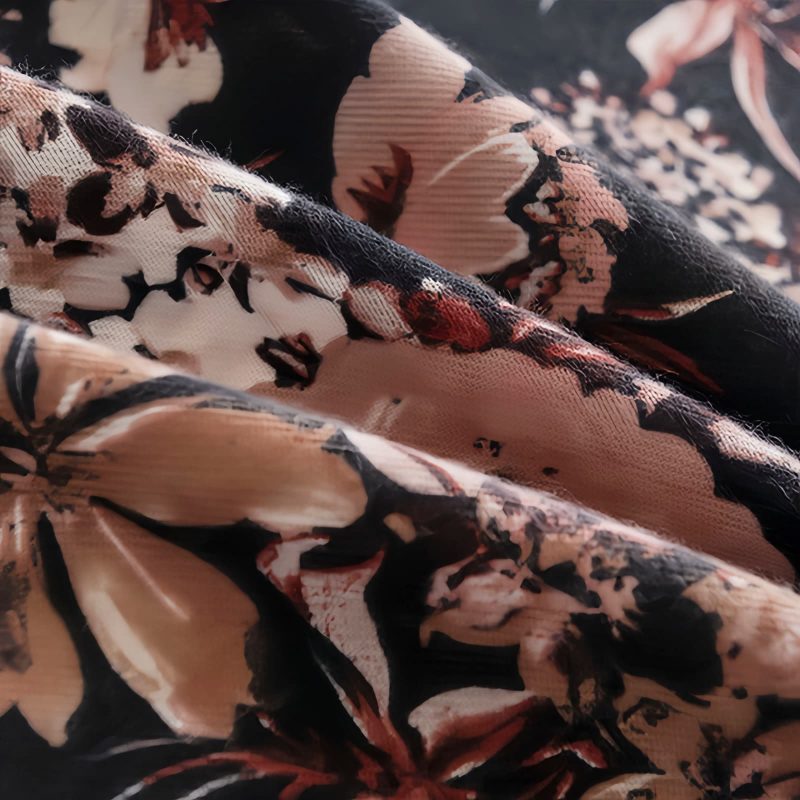 Tibeter Schal mit Blumenmuster Tibetan Floral Print Shawl