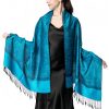 Chale Tibetano con Borlas Jacquard Tibetan Jacquard Tassel Shawl