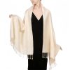 Chale Tibetano con Borlas Jacquard Tibetan Jacquard Tassel Shawl