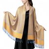 Chale Tibetano con Borlas Jacquard Tibetan Jacquard Tassel Shawl