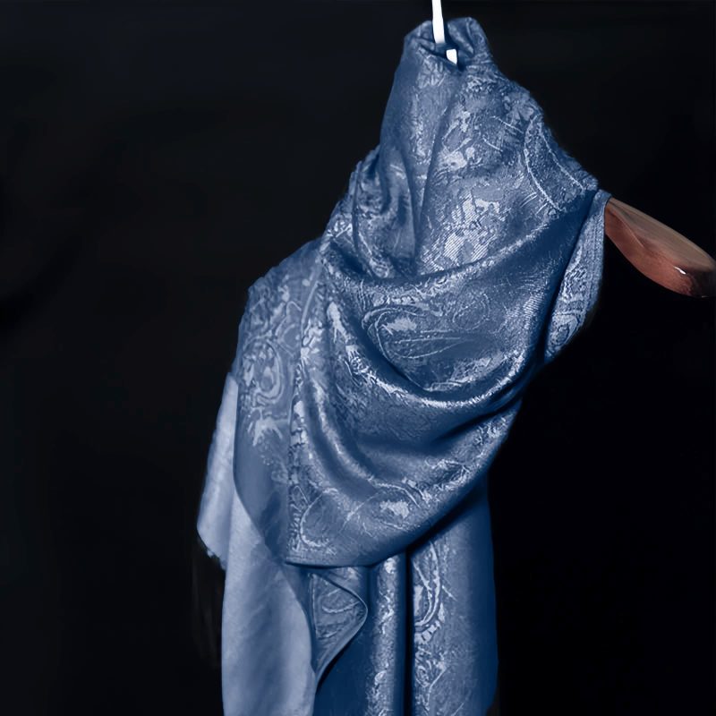 Chale Tibetano con Borlas Jacquard Tibetan Jacquard Tassel Shawl
