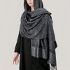 Chale Tibetano con Borlas Jacquard Tibetan Jacquard Tassel Shawl
