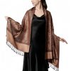 Chale Tibetano con Borlas Jacquard Tibetan Jacquard Tassel Shawl