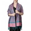 Chale Tibetano con Borlas Jacquard Tibetan Jacquard Tassel Shawl