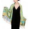 Chale Tibetano con Borlas Jacquard Tibetan Jacquard Tassel Shawl