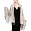 Chale Tibetano con Borlas Jacquard Tibetan Jacquard Tassel Shawl