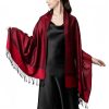 Chale Tibetano con Borlas Jacquard Tibetan Jacquard Tassel Shawl