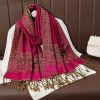 Chale Tibetano de Poliéster con Diseño Floral Colorido Tibetan Polyester Colorful Floral Design Shawl