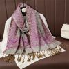 Chale Tibetano de Poliéster con Diseño Floral Colorido Tibetan Polyester Colorful Floral Design Shawl