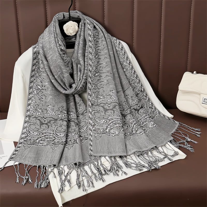 Chale Tibetano de Poliéster con Diseño Floral Colorido Tibetan Polyester Colorful Floral Design Shawl