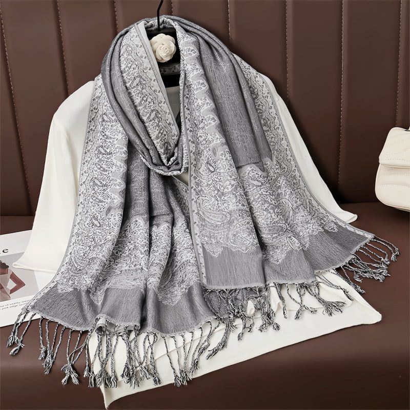 Chale Tibetano de Poliéster con Diseño Floral Colorido Tibetan Polyester Colorful Floral Design Shawl