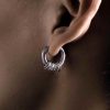 Aretes de Plata Tibetana Martillados a Mano para Protección Hand-hammered Tibetan Silver Protection Earrings