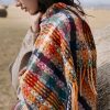 Chale Pañuelo de Rayas Tibetanas de Colores Tibetan Colorful Stripe Shawl Wrap