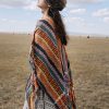 Chale Pañuelo de Rayas Tibetanas de Colores Tibetan Colorful Stripe Shawl Wrap