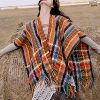 Chale Pañuelo de Rayas Tibetanas de Colores Tibetan Colorful Stripe Shawl Wrap