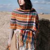 Chale Pañuelo de Rayas Tibetanas de Colores Tibetan Colorful Stripe Shawl Wrap