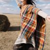 Chale Pañuelo de Rayas Tibetanas de Colores Tibetan Colorful Stripe Shawl Wrap