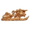 Decoración de Buda Ríe de Madera de Thuja Tibetana Tibetan Thuja Laughing Buddha Wood Decoration