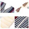 Chale Tibetano con Franjas Onduladas y Borlas Tibetan Wavy Striped Tassel Shawl