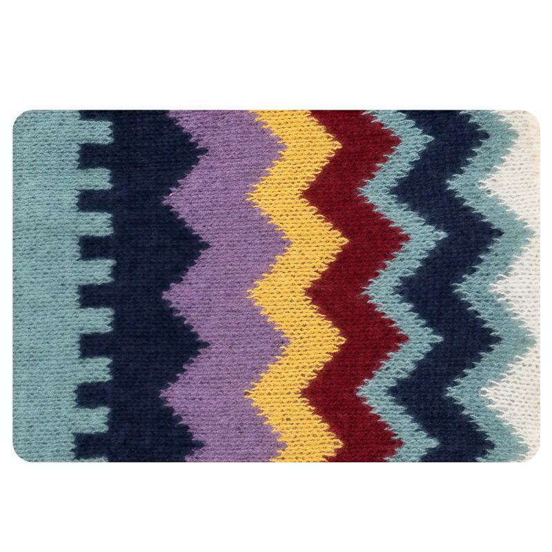 Chale Tibetano con Franjas Onduladas y Borlas Tibetan Wavy Striped Tassel Shawl