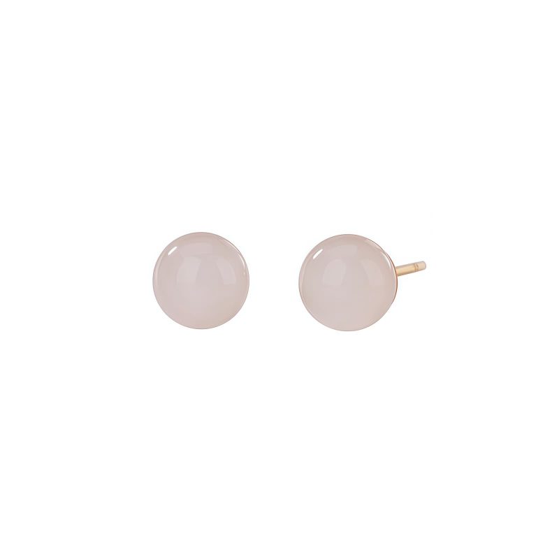 Aretes de Estudio de Jade Blanco Tibetano en Plata 925 925 Silver Tibetan White Jade Blessing Stud Earrings