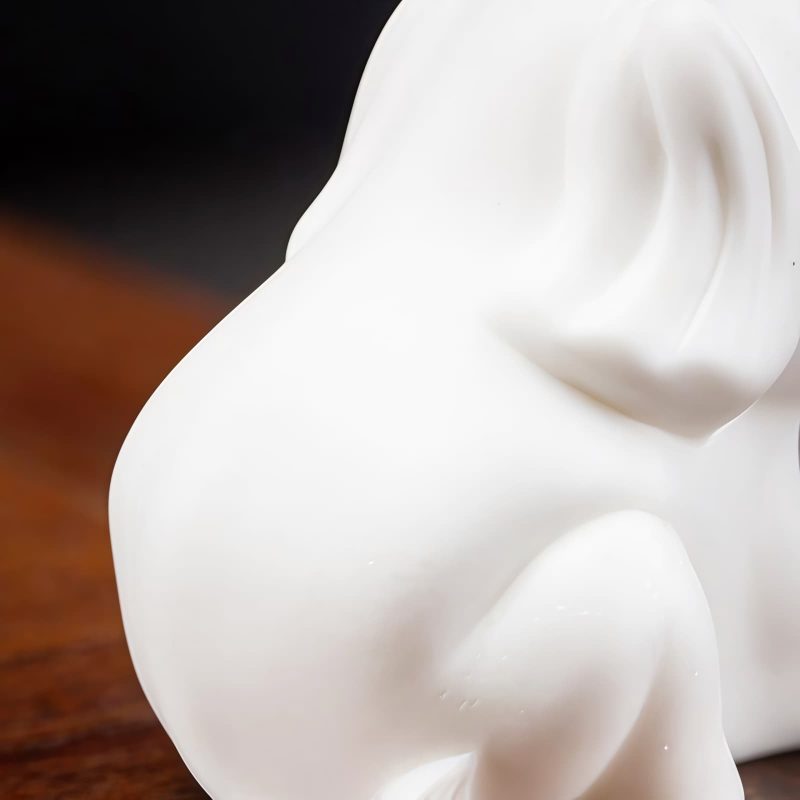 Elefante Blanco de Porcelana para Decoración del Hogar White Porcelain Elephant Home Decor
