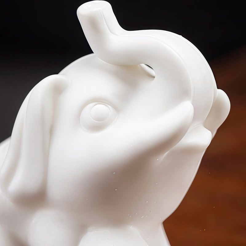 Elefante Blanco de Porcelana para Decoración del Hogar White Porcelain Elephant Home Decor