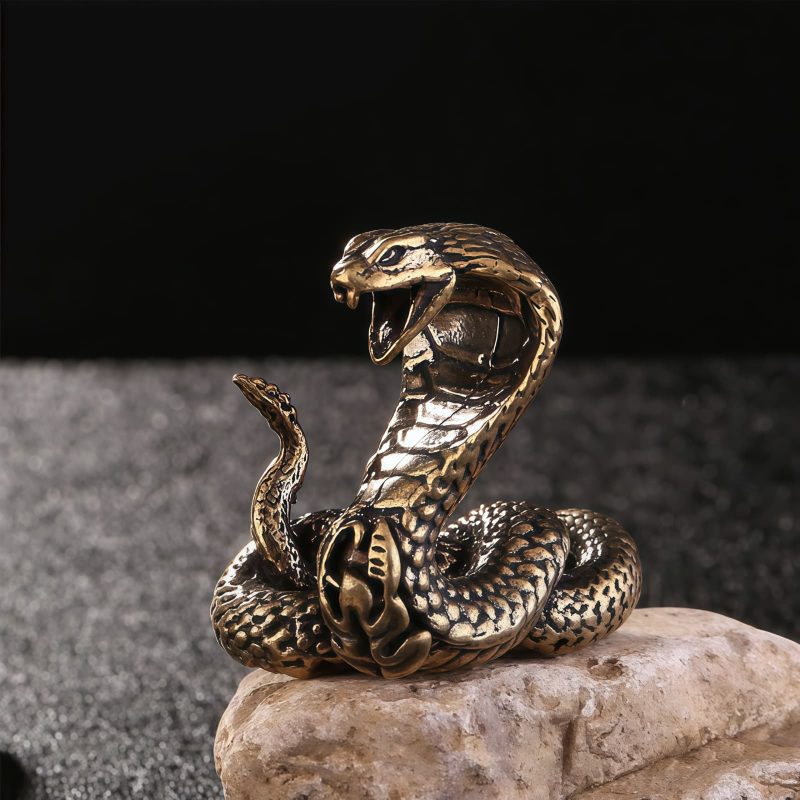 Decoración Hogareña de Cobra de Bronce Brass Cobra Snake Home Decoration