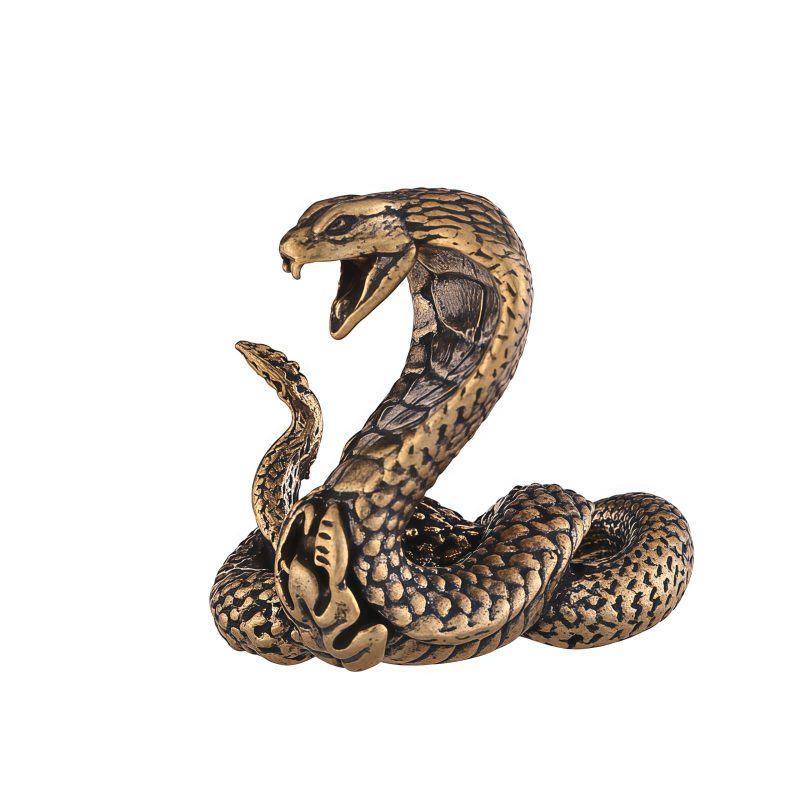 Decoración Hogareña de Cobra de Bronce Brass Cobra Snake Home Decoration