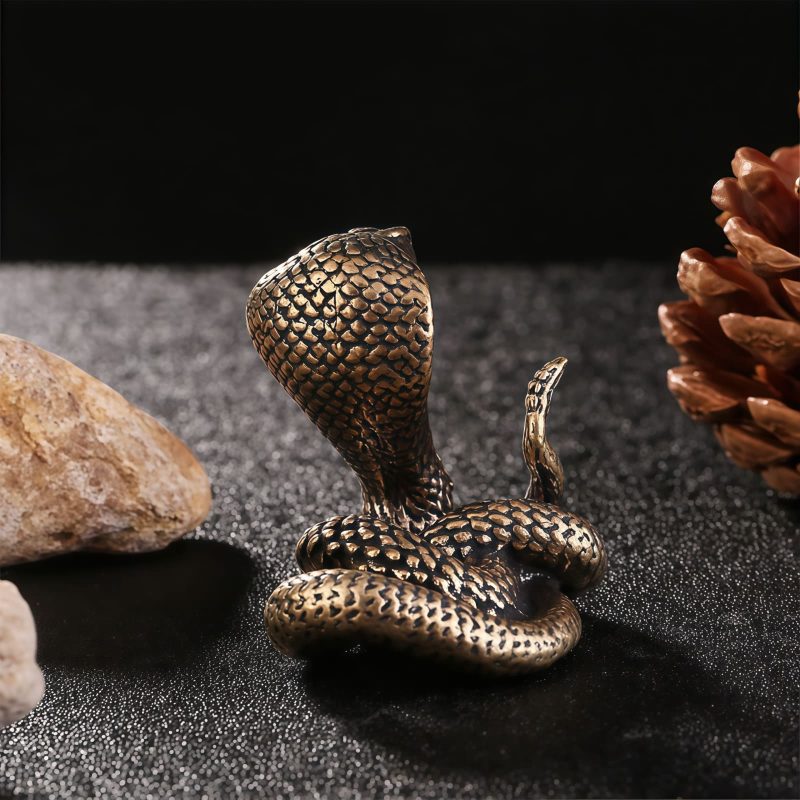 Decoración Hogareña de Cobra de Bronce Brass Cobra Snake Home Decoration