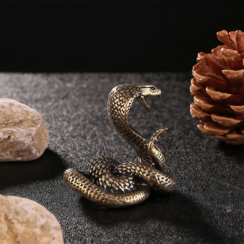 Decoración Hogareña de Cobra de Bronce Brass Cobra Snake Home Decoration