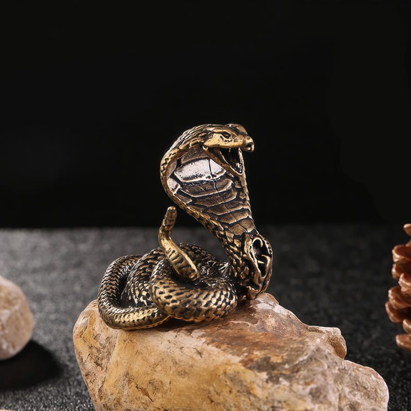 Decoración Hogareña de Cobra de Bronce Brass Cobra Snake Home Decoration