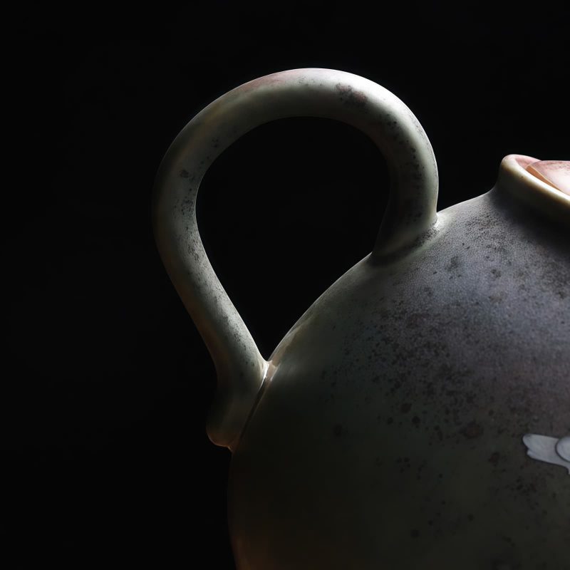 Tetera de Cerámica China Kung Fu - Diseño de Grulla Blanca Chinese Ceramic Kung Fu Teapot - White Crane Design