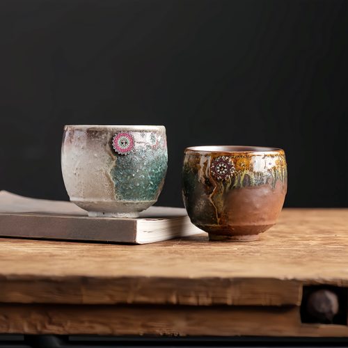 Taza de Café de Cerámica Hecha a Mano con Girasoles Taza de Café de Cerámica Hecha a Mano con Girasoles