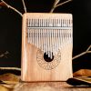 Kalimba de Polegar com Design de Lótus em Mogno Mahogany Lotus Kalimba Thumb Piano