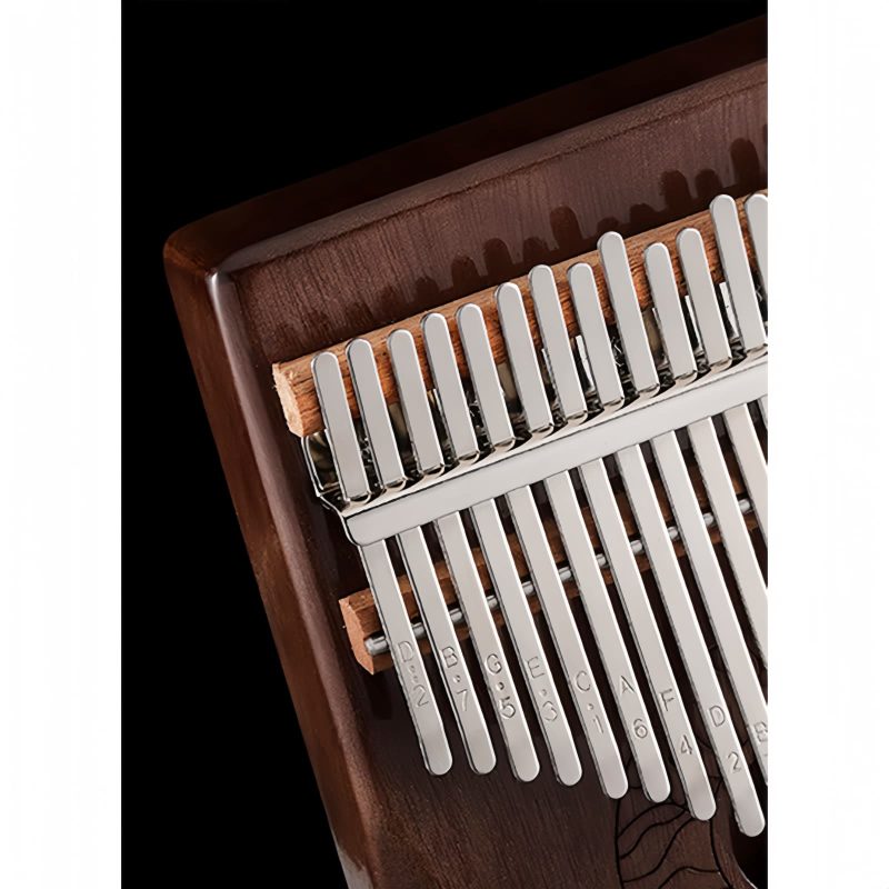 Kalimba de Polegar com Design de Lótus em Mogno Mahogany Lotus Kalimba Thumb Piano