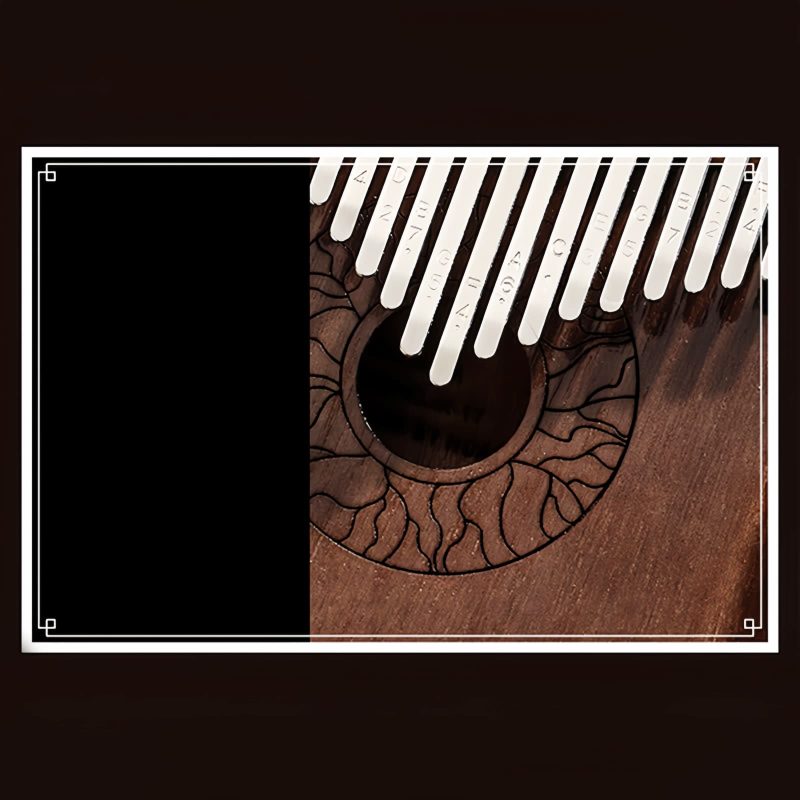 Kalimba de Polegar com Design de Lótus em Mogno Mahogany Lotus Kalimba Thumb Piano